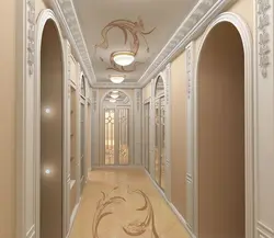 Stucco molding in the hallway interior