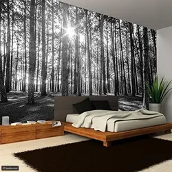 Nature in the bedroom interior