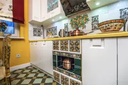 Tiles in the kitchen interior