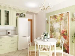 Roses in the kitchen interior