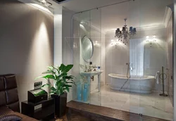 Transparent bathtubs in the interior