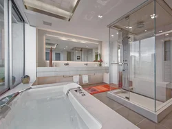 Transparent bathtubs in the interior