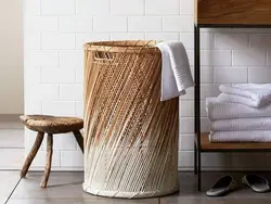 Jute in the bathroom interior