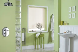 Blinds in the bathroom interior