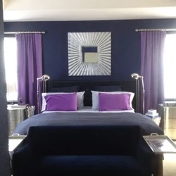 Purple in the bedroom interior