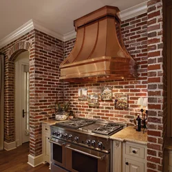 Clinker tiles in the kitchen interior