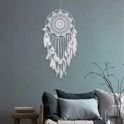 Dream catcher in the bedroom interior