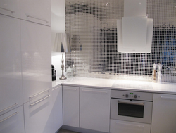 Mirror mosaic in the kitchen interior