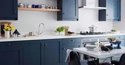 Синяя кухня икеа в интерьере