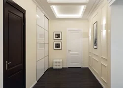 Hallway interior with beige doors