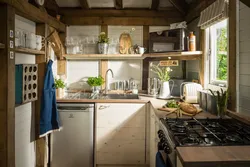 Kitchen interior in a small house