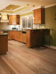 Линолеум в интерьере кухни гостиной