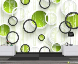 Wallpaper Circles In The Kitchen Interior