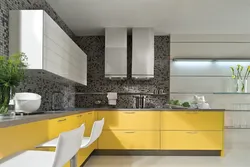 Yellow Apron In The Kitchen Interior