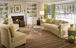 Living room with armchairs interior design