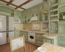 Pistachio Provence kitchen in the interior