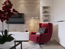 Accent chair in the living room interior