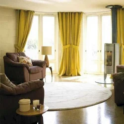 Mustard Curtains In The Bedroom Interior