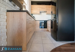 Nebraska oak in the kitchen interior