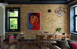 Paintings for loft kitchen interior