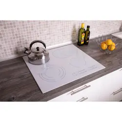 Beige hob in the kitchen interior