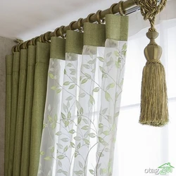 Matting curtains in the kitchen interior