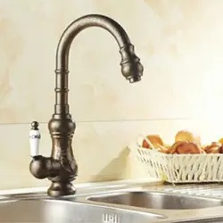 Bronze faucet for kitchen interior