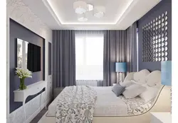 Rectangular bedroom with balcony design