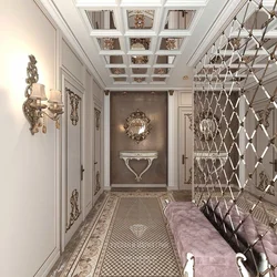 Hallway design with high ceilings