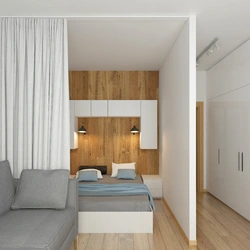 Studio design with separate bedroom