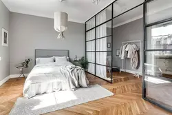 Bedroom Behind A Glass Partition Design