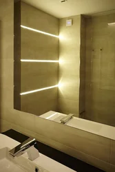 Design of light lines in the bathroom