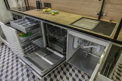 Дызайн Прамых Кухняў З Посудамыйнай Машынай