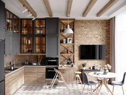 Window Design For Kitchen In Loft Style