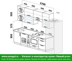 Ыдыс жуғыш машинасы бар 3-тен 3-ке дейінгі ас үй