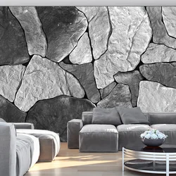 Photo wallpaper of stones for apartments