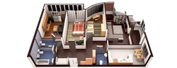 Photo layout of apartments 3 rooms