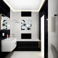 Дизайн квартиры с черной плиткой