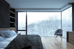 Room with a large window in an apartment design