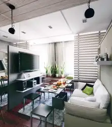 Дизайн квартиры студии 32 кв м с одним окном