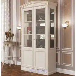 Угловой шкаф со стеклом в гостиную фото