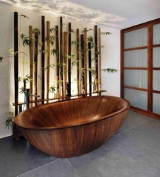 Фота ванна бамбук