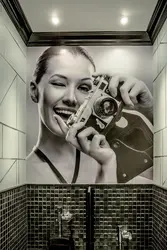 Photo camera in the bathroom