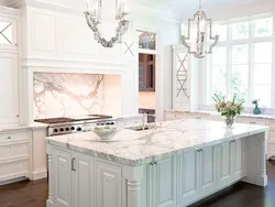 White marble kitchen photo