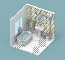 Cross-section photo of bathtub