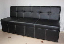 Leather sofas kitchen photo
