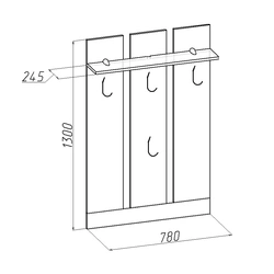 Прихожая вешалка чертеж фото