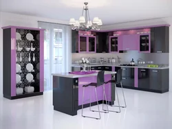 Kitchens black and pink photos