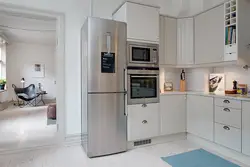 Kitchen Design With Wide Refrigerator