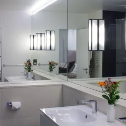 Bath design with two mirrors